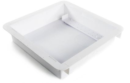 ($25.16 Ea. with purchase of 100+) Plastic White Dryer Vent Box with Trim Ring (DBX1000P)